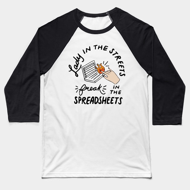 Spreadsheets Baseball T-Shirt by CreativeShirt